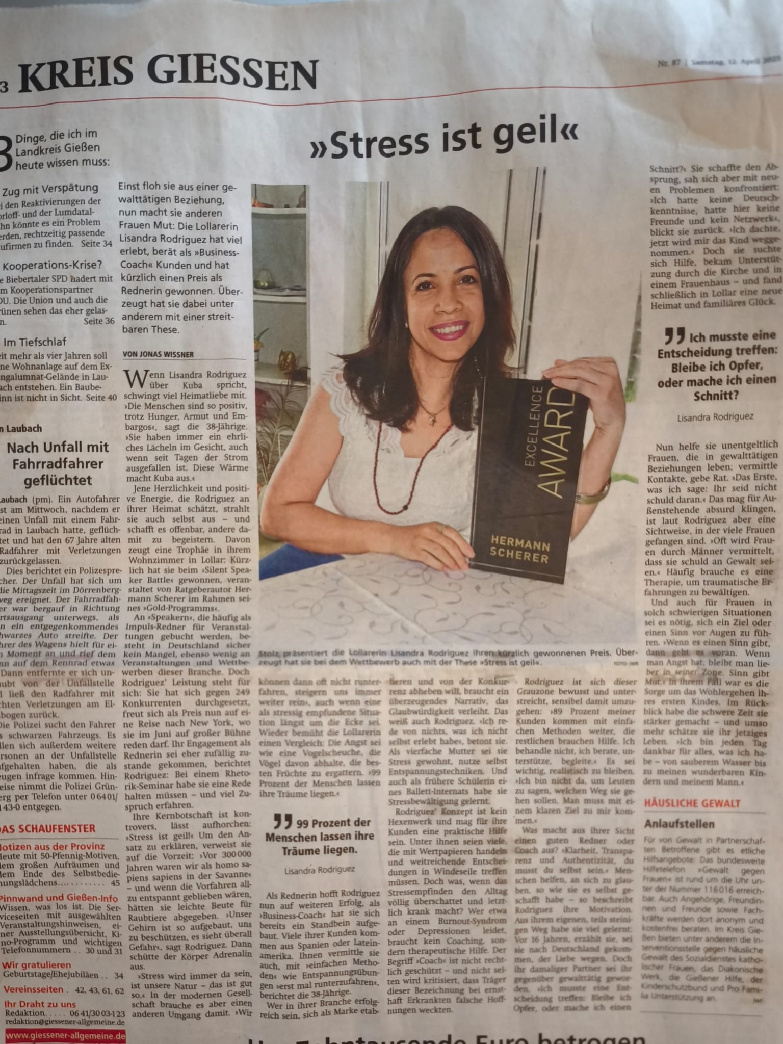 Stress ist geil - Presseartikel